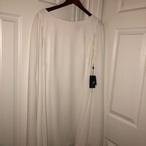 Adrianna Papell White cape dress